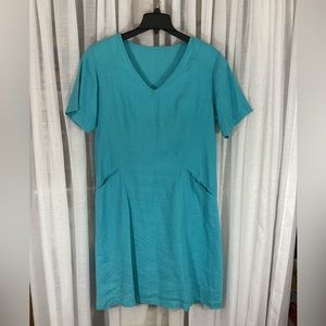 LINEN Pullover dress w/ pockets